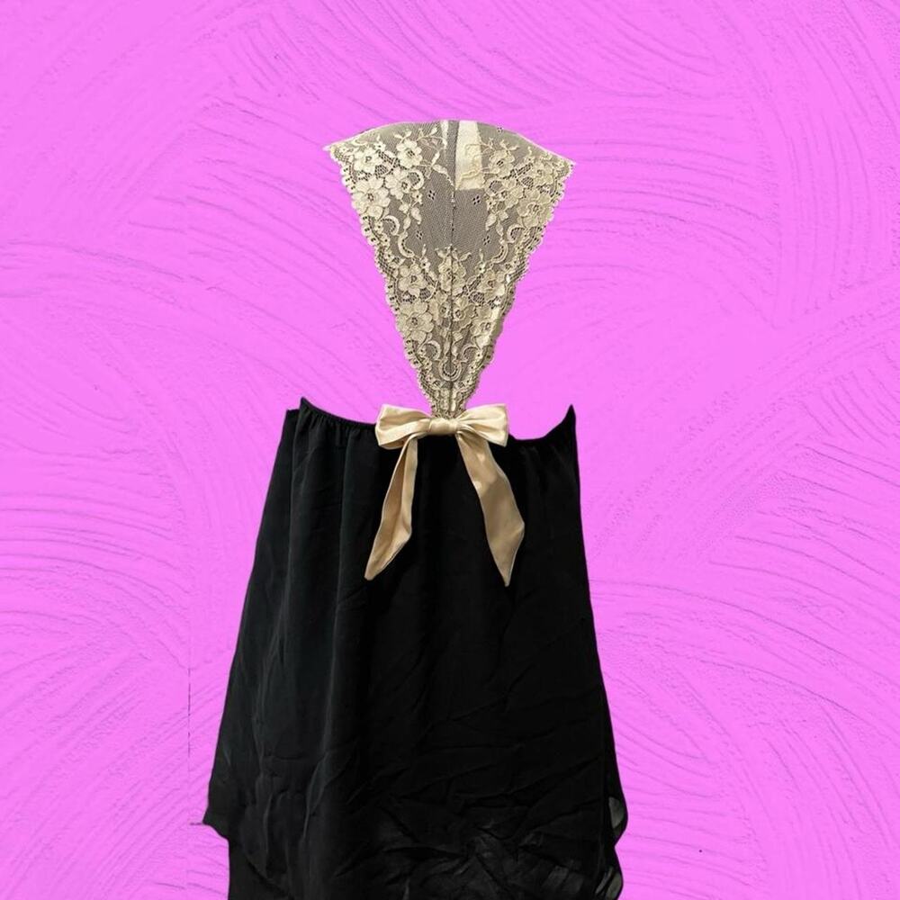 In Bloom Black Babydoll Style Slip
